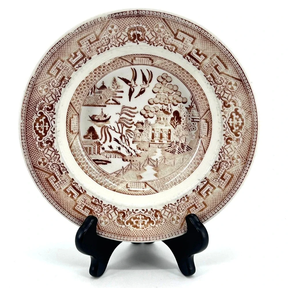 Caribe China Puerto Rico Brown Willow Transferware 9